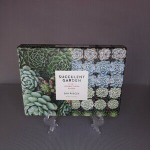 EDYTA SZYSZLO Succulent Garden 2-1 Double Sided 500 Piece Jigsaw Puzzle Floral